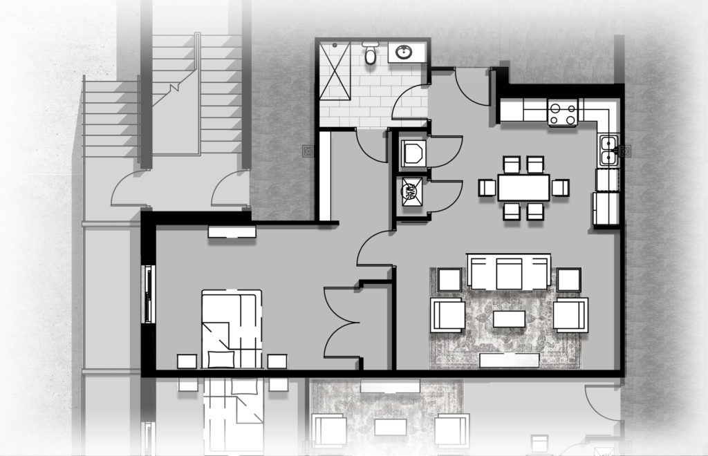 Roebuck 1 Bedroom Floor Plan
