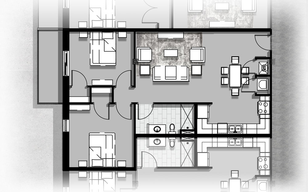 Roebuck 2 Bedroom Floor Plan